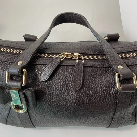 Gucci Leather Handbag Dark Brown Authentic - Picture 4 of 16